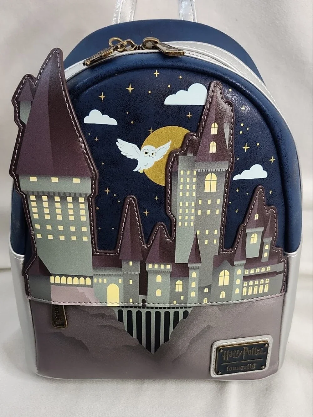 Loungefly Hogwarts Castle Mini Backpack and Golden Snitch Zip Wallet